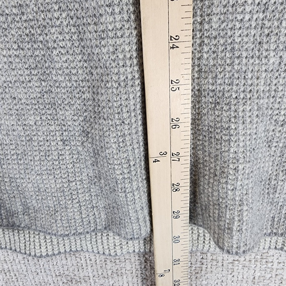 Eileen Fisher VNeck Cashmere Lambswool Sweater Womens Large Gray Oversized *hole - Picture 5 of 11